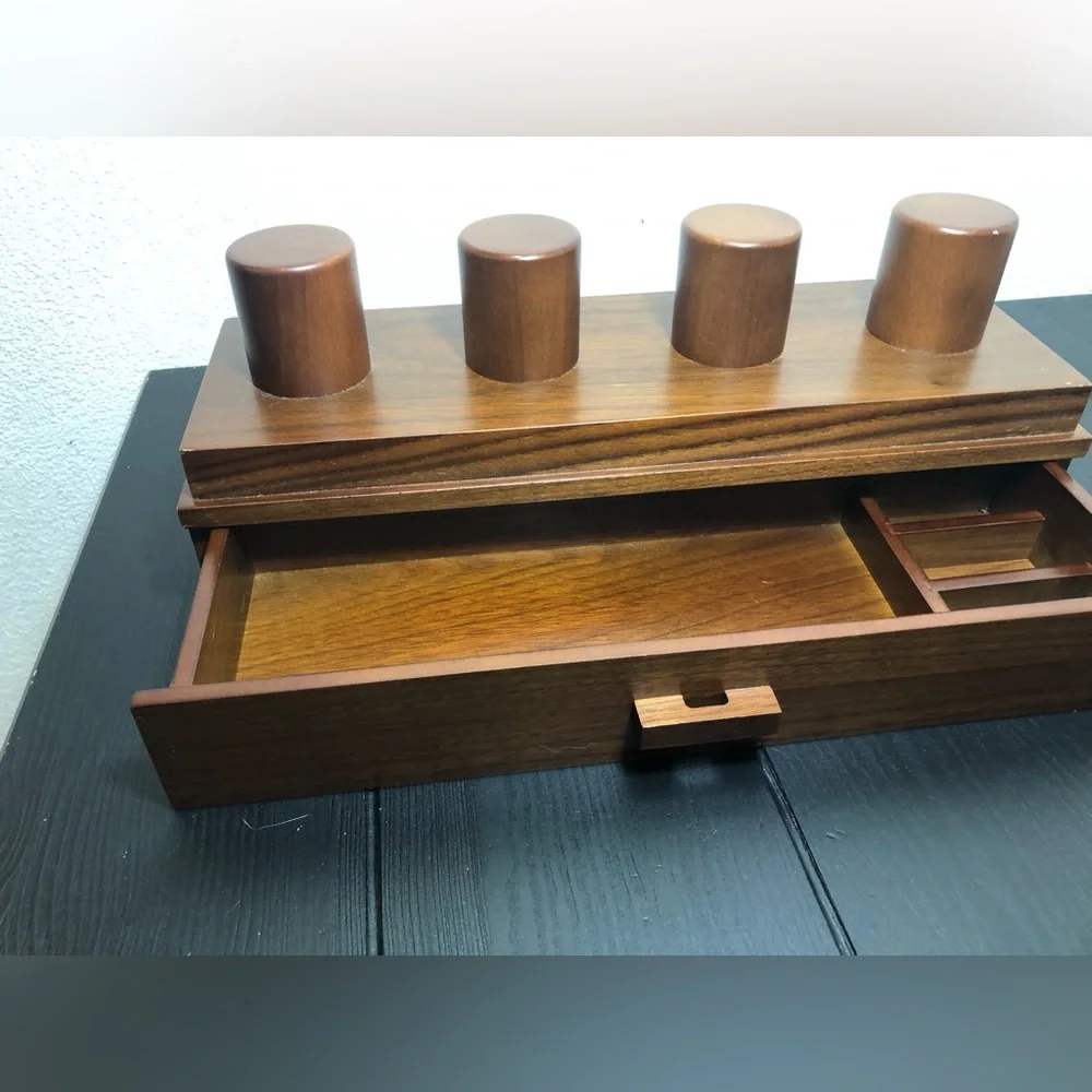 Bey-Berk watch case solid wood  4 watch display